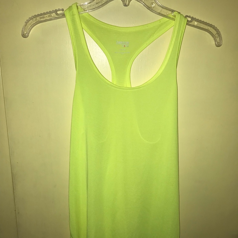 Neon Yellow Athletic Tank Top